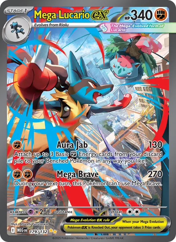 Mega Lucario ex — Pokémon card