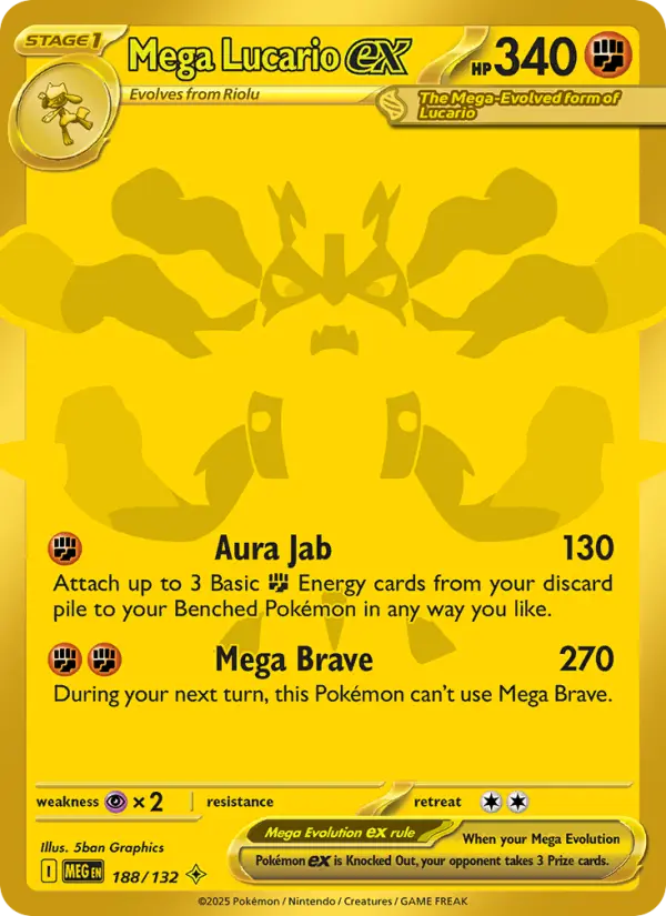 Mega Lucario ex — Pokémon card