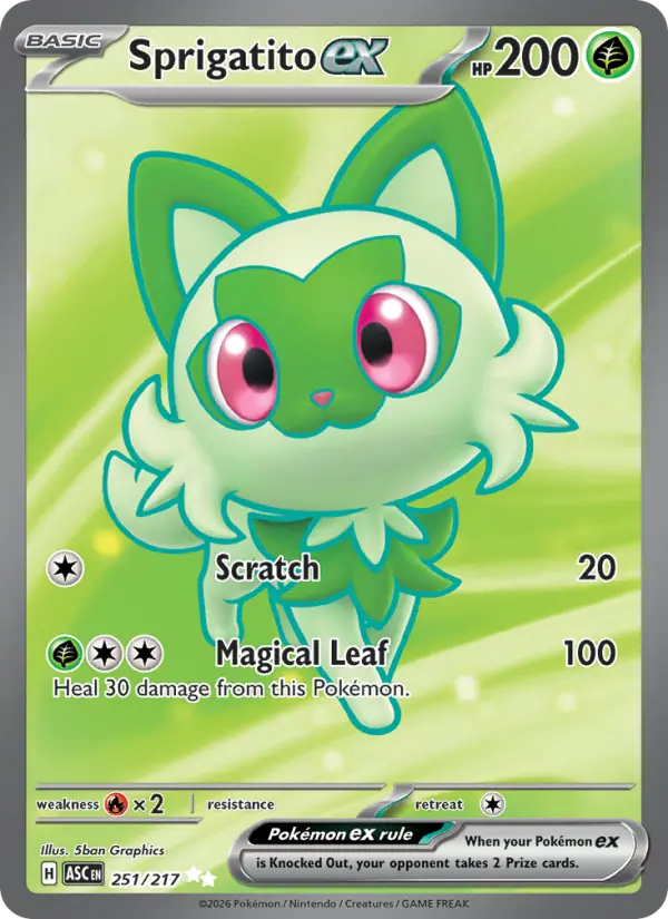 Sprigatito ex — Pokémon card