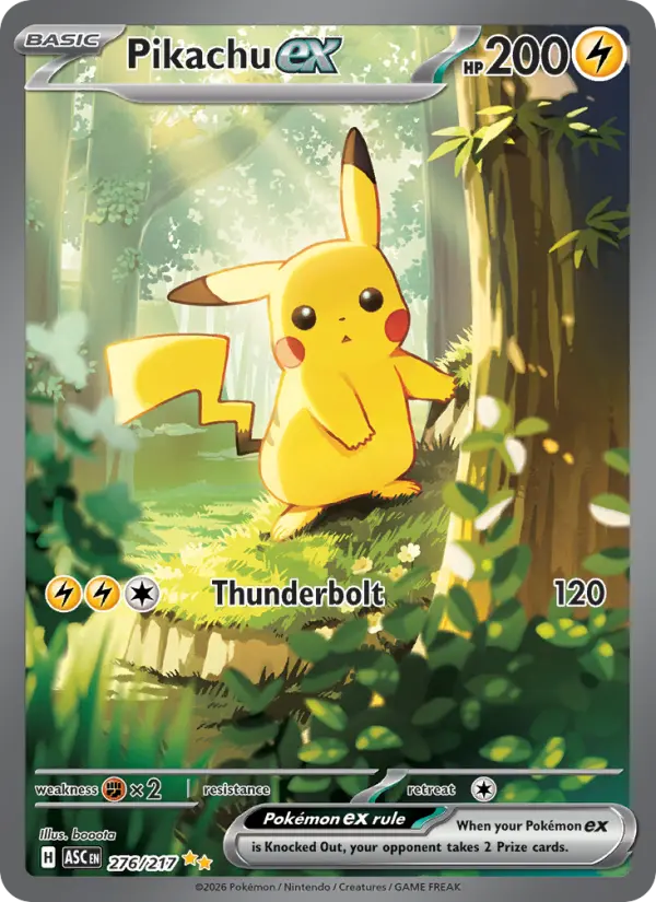 Pikachu ex — Pokémon card