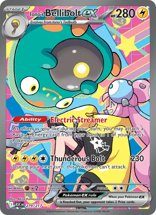 Iono's Bellibolt ex — Pokémon card