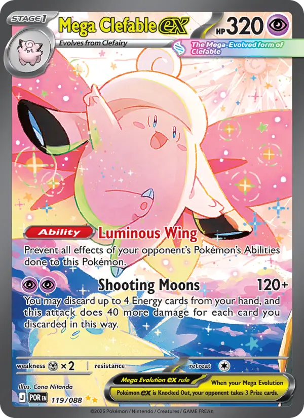 Mega Clefable ex — Pokémon card