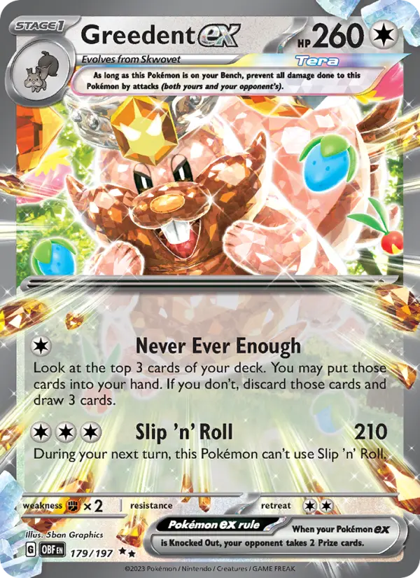 Greedent ex — Pokémon card