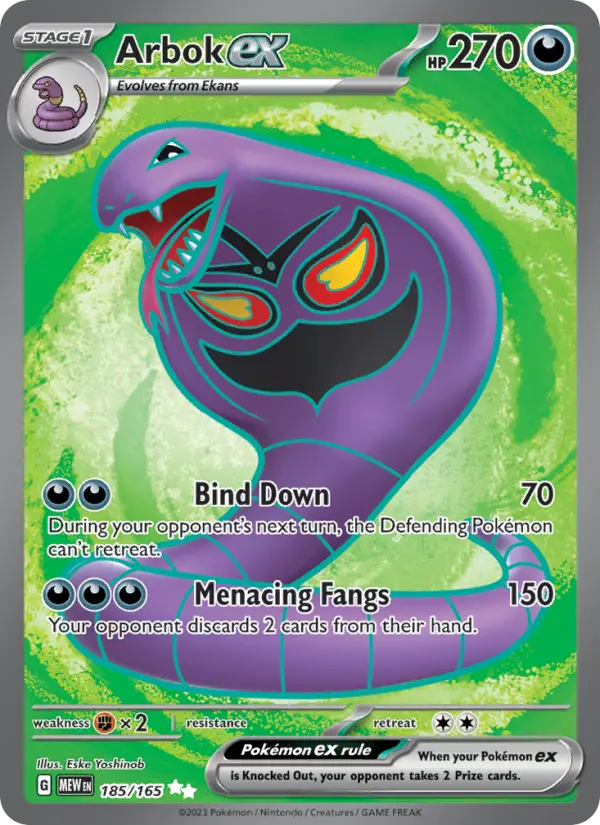 Arbok ex — Pokémon card