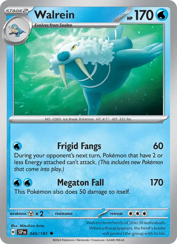 Walrein — Pokémon card