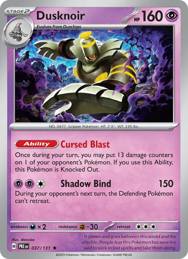 Dusknoir — Pokémon card