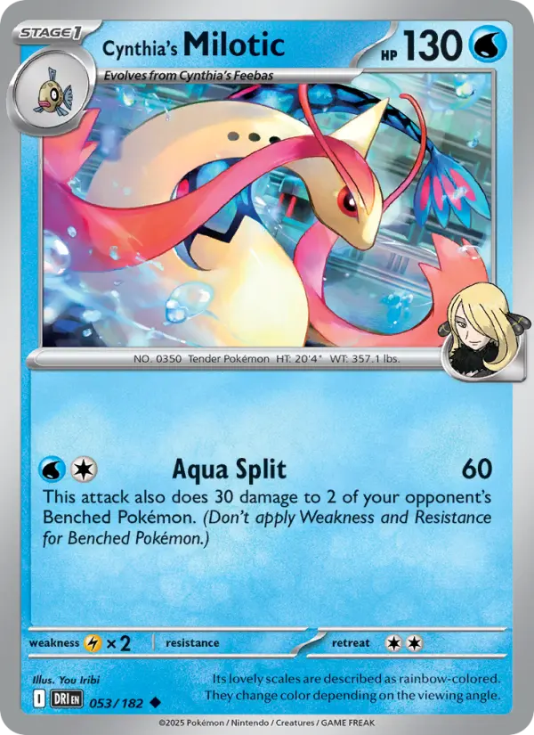 Cynthia's Milotic — Pokémon card