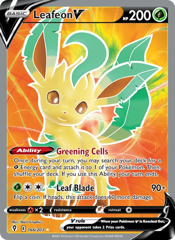 Leafeon V — Pokémon card