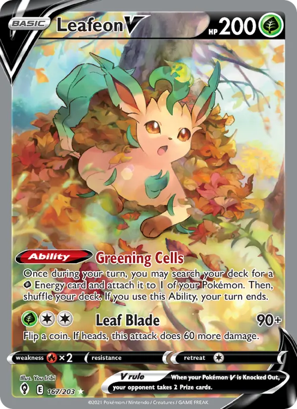 Leafeon V — Pokémon card