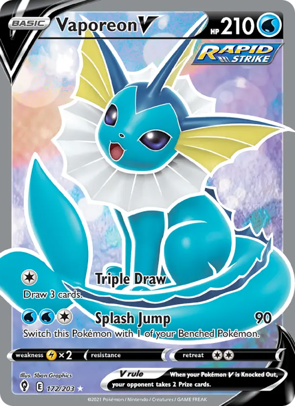 Vaporeon V — Pokémon card