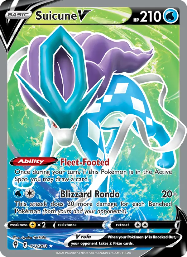 Suicune V — Pokémon card