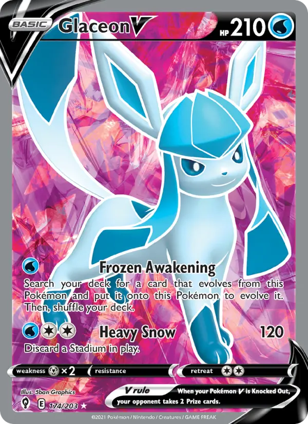 Glaceon V — Pokémon card