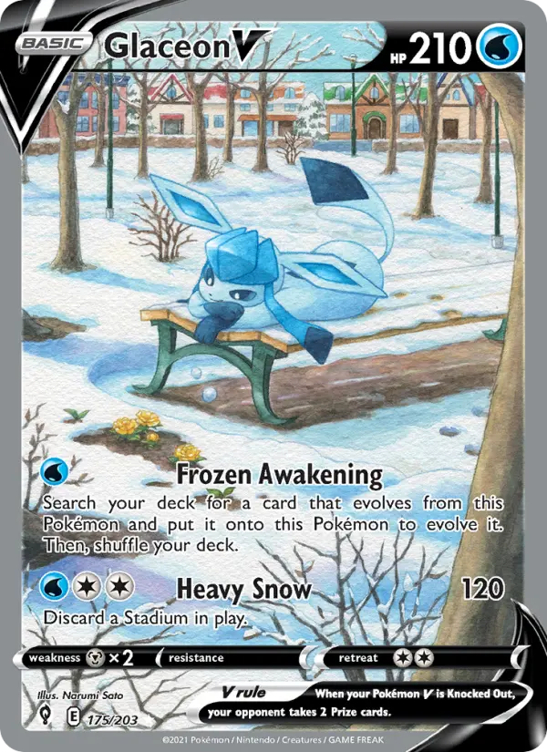 Glaceon V — Pokémon card