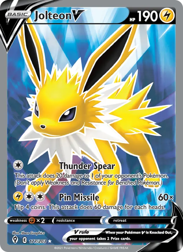 Jolteon V — Pokémon card