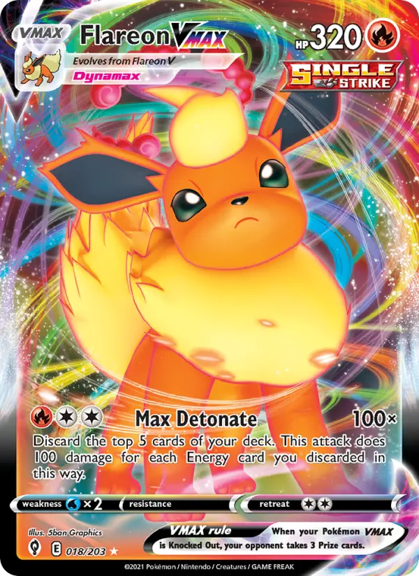 Flareon VMAX — Pokémon card