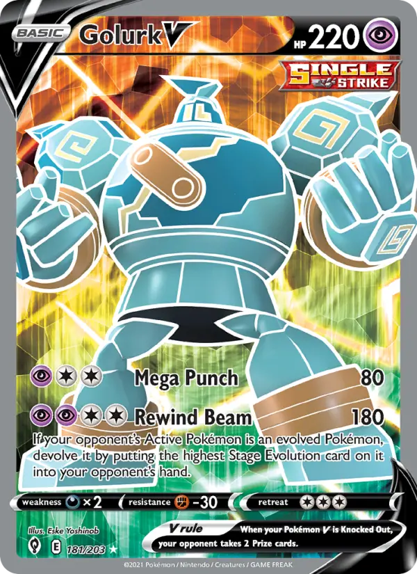 Golurk V — Pokémon card