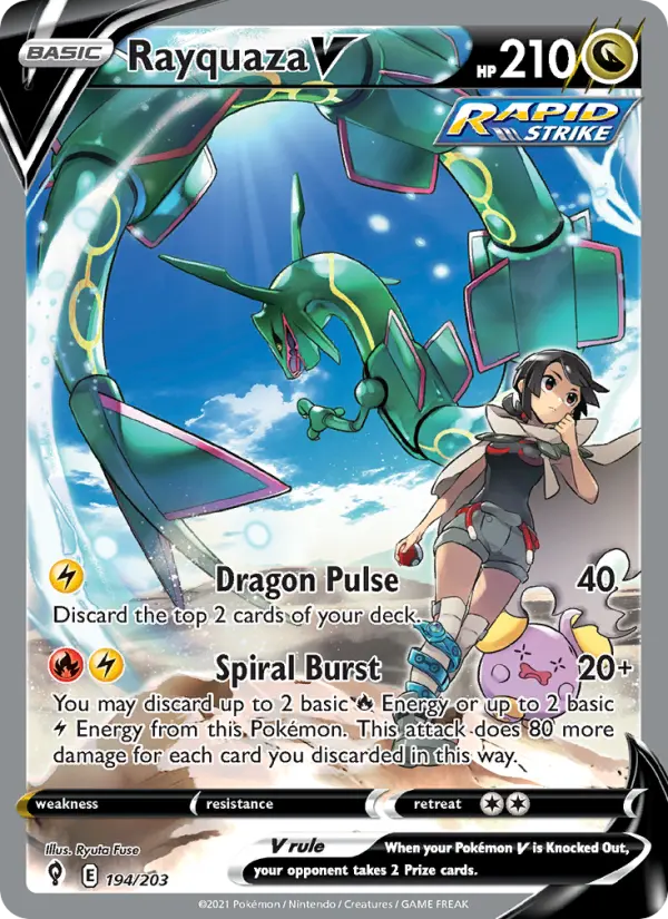Rayquaza V — Pokémon card