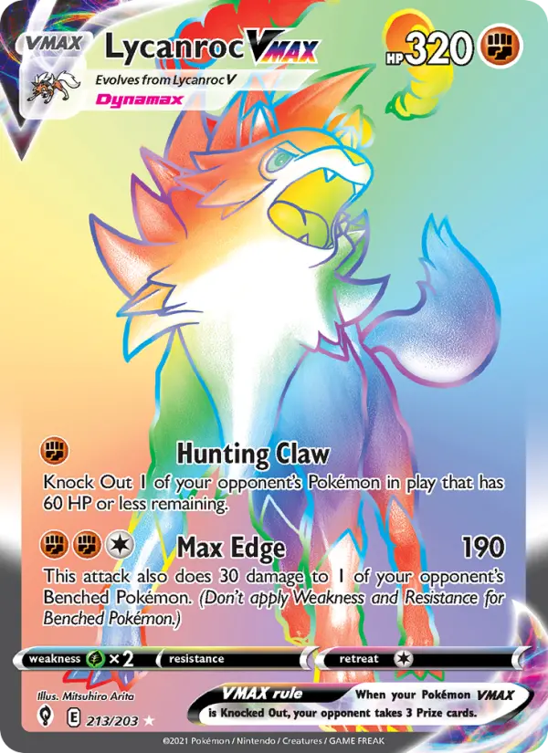 Lycanroc VMAX — Pokémon card