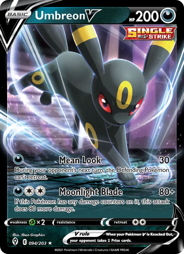 Umbreon V — Pokémon card